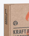 Kraft Paper Box Mockup - Half Side View