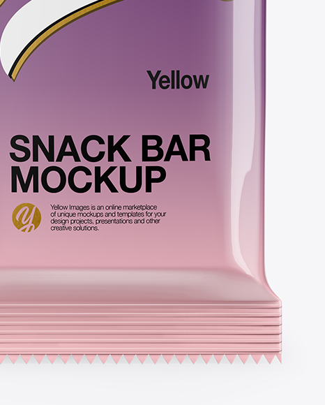 Glossy Snack Bar Mockup