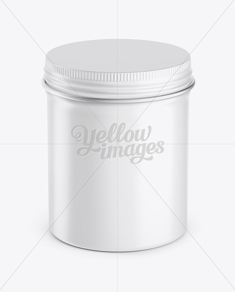 Matte Round Tin Box Mockup - High-Anlge Shot