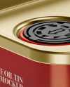 Olive Oil Tin Can Mockup - Halfside View