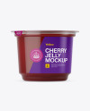 Cherry Jelly Cup Mockup - Eye-Level Shot Cherry Jelly Cup Mockup - Eye-Level Shot