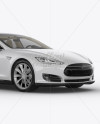 Tesla Model S Mockup - Halfside View