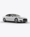 Tesla Model S Mockup - Halfside View