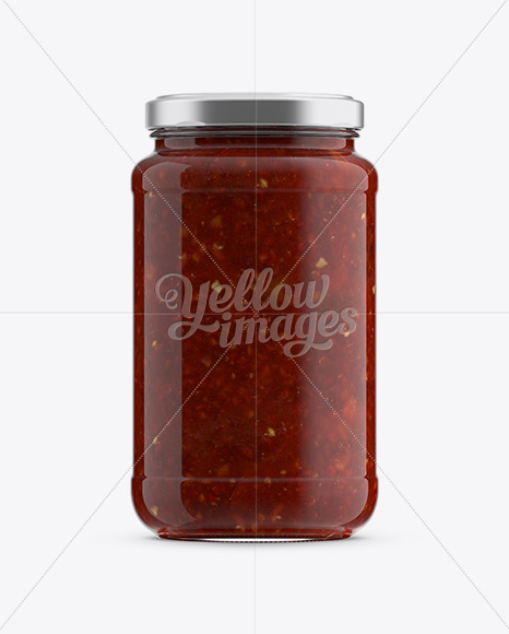 Salsa Sauce Jar Mockup