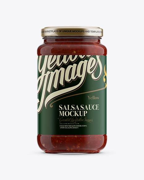 Salsa Sauce Jar Mockup