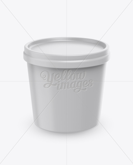 Ice Cream Cup Mockup - Front View (High-Angle Shot)