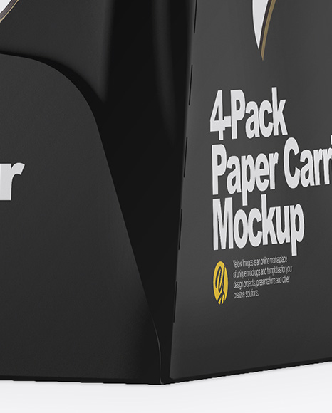 Matte 4-Pack Paper Carrier Mockup