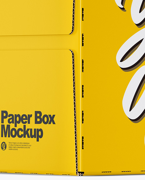 Glossy Paper Box Mockup