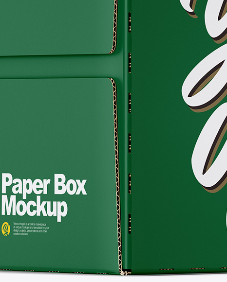 Matte Paper Box Mockup