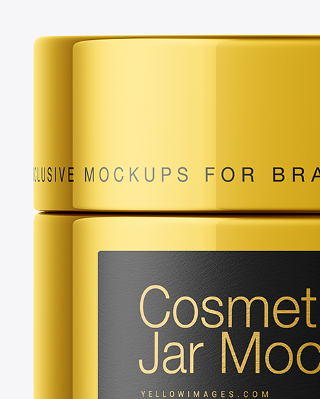 Metallic Cosmetic Jar Mockup Metallic Cosmetic Jar Mockup