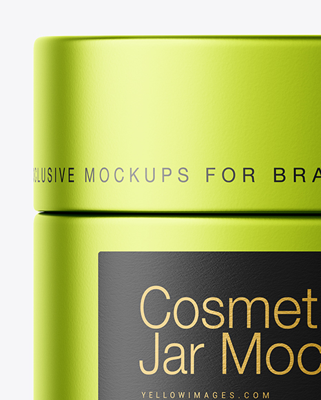 Matte Metallic Cosmetic Jar Mockup Matte Metallic Cosmetic Jar Mockup