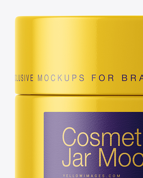 Glossy Cosmetic Jar Mockup