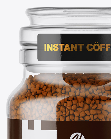 Instant Coffee Glass Jar Mockup