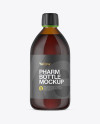 500ml Amber Glass Bottle Mockup