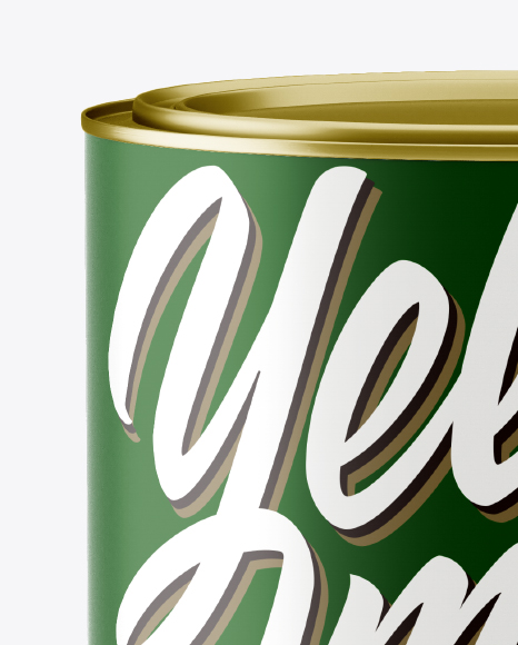 Metallic Paint Can Mockup