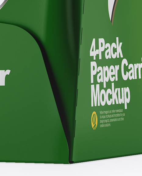 Matte Metallic 4-Pack Paper Carrier Mockup