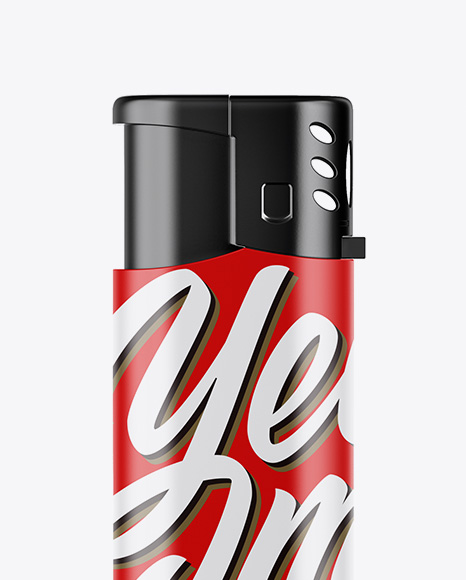 Matte Plastic Lighter Mockup