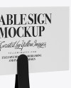 Table Sign W/ Plastic Holder Mockup