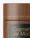 Wooden Cosmetic Jar Mockup