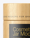Wooden Cosmetic Jar Mockup Wooden Cosmetic Jar Mockup