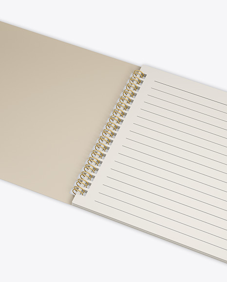 Opened Notebook w/ Pen Mockup