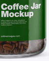 Coffee Beans Glass Jar Mockup