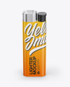 Plastic Lighter Mockup - High-Angle Shot