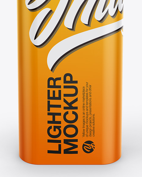 Plastic Lighter Mockup - High-Angle Shot