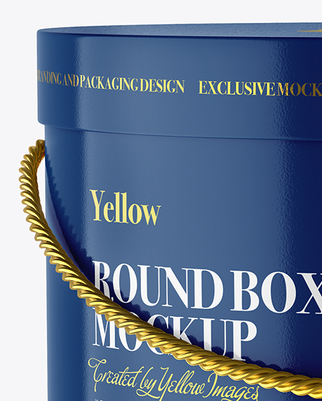 Glossy Round Box Mockup