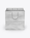 Square Kraft Paper Bag Mockup
