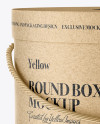 Kraft Paper Round Box Mockup