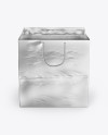 Square Metallic Paper Bag Mockup