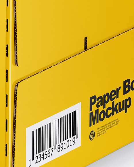 Glossy Paper Box Mockup