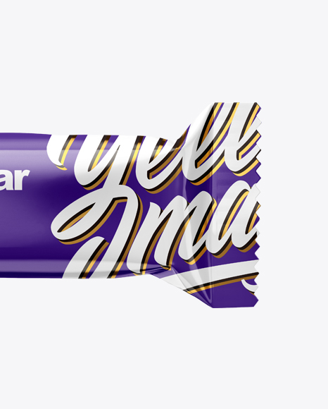 Glossy Snack Bar Mockup Glossy Snack Bar Mockup