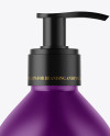 Matte Cosmetic Bottle with Pump Mockup