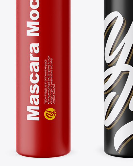 Opened Matte Mascara Tube Mockup