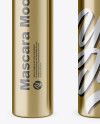 Opened Metallic Mascara Tube Mockup