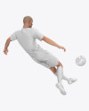 Soccer Player with Ball Mockup