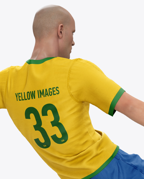 Soccer Player with Ball Mockup