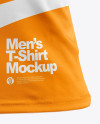 Men’s T-Shirt with Line Texture Mockup