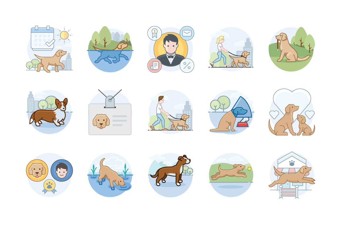 28 Dog and Puppy Icons