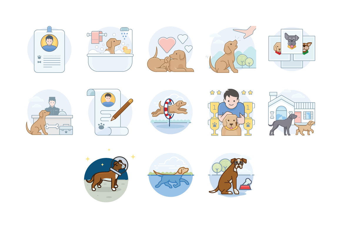 28 Dog and Puppy Icons