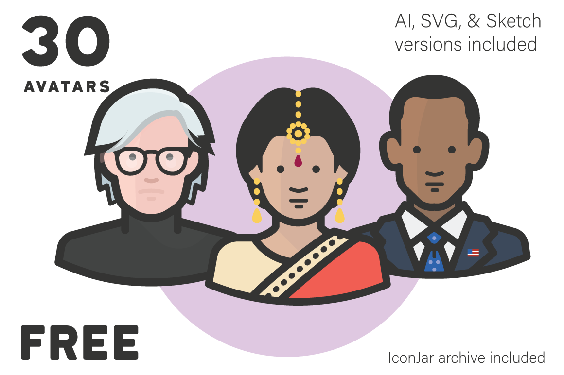 30 Free Diversity Avatars