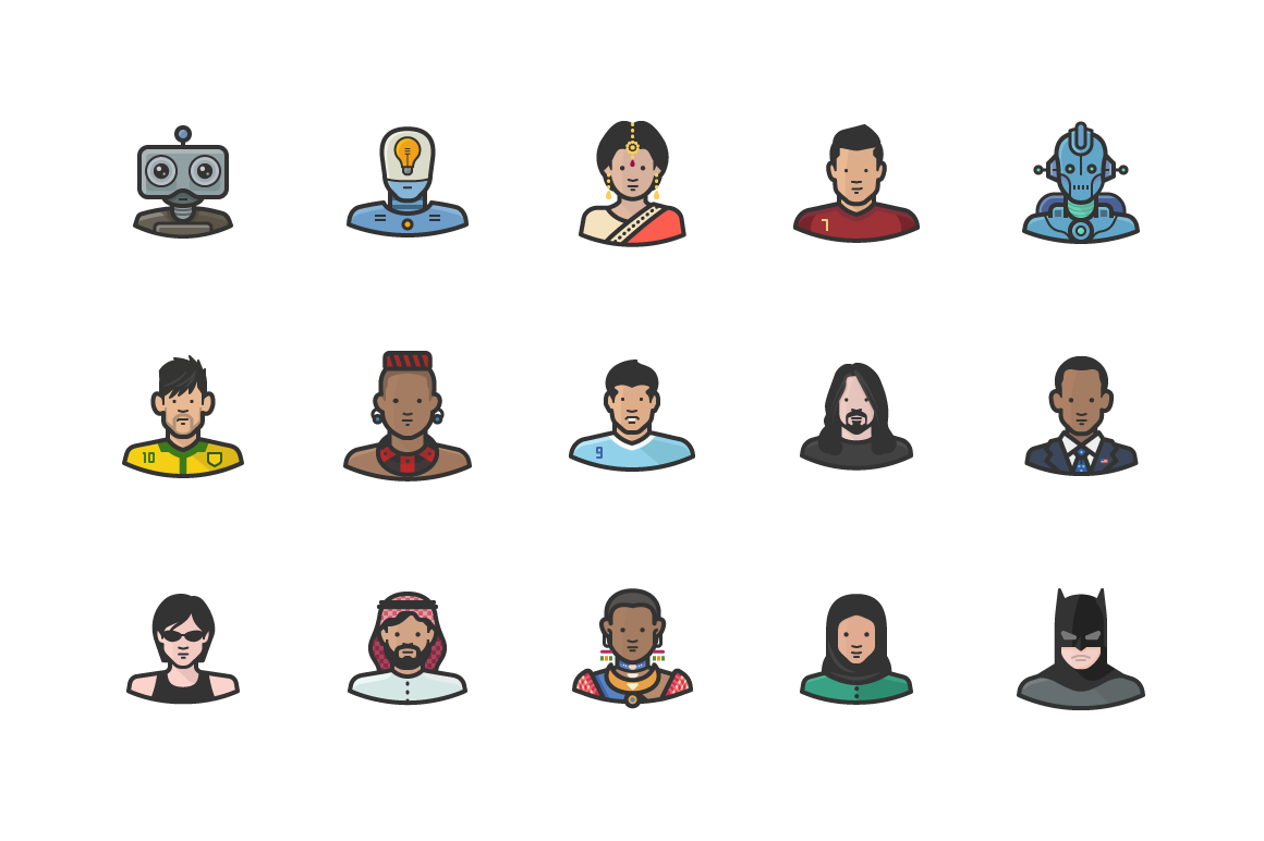 30 Free Diversity Avatars