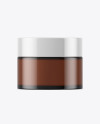 Amber Glass Cosmetic Jar Mockup