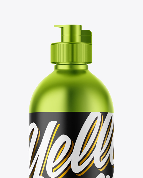 Metallic Plastic Bottle Mockup