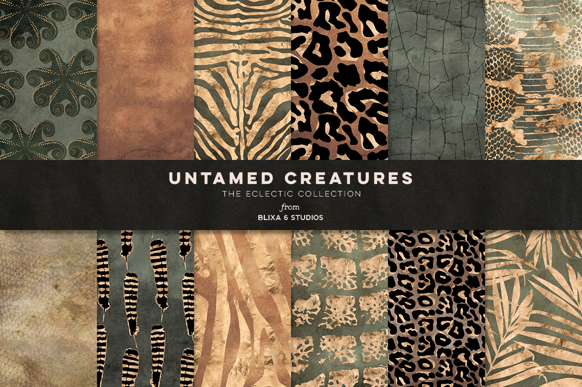 36 Wild Things Golden Animal Prints