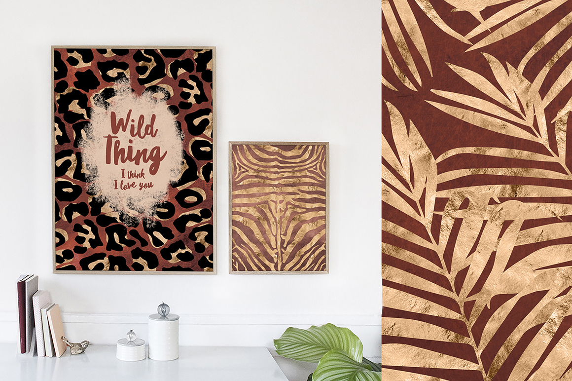 36 Wild Things Golden Animal Prints