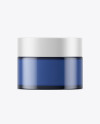 Blue Glass Cosmetic Jar Mockup