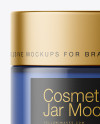 Blue Glass Cosmetic Jar Mockup